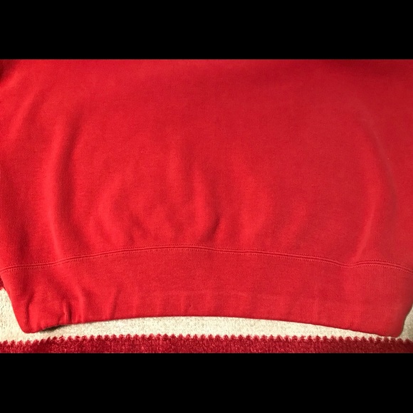 Vintage Polo Ralph Lauren Classic Red V Neck Sweater L p wing stadium rlpc Golf - Picture 9 of 10